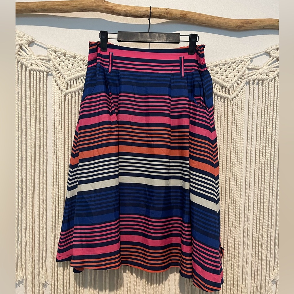 Old Navy Striped High-Waisted Lined Flowy Skirt Sz M